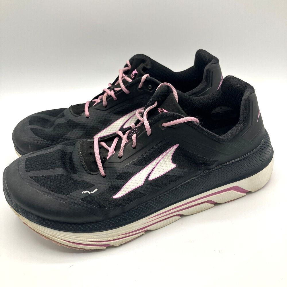 Altra DUO Shoes Women's 9.5 Knit Foot Shape Running Black Lavender AFW1838F-0